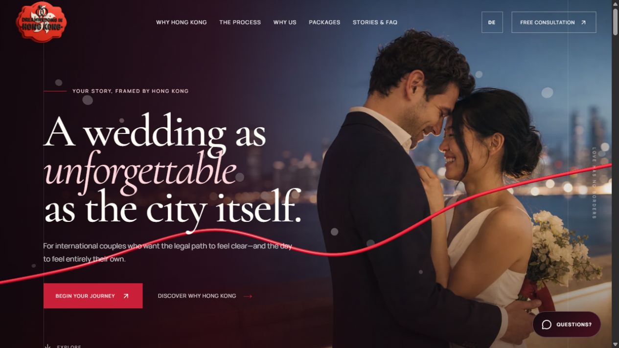 Dream Wedding in Hong Kong main screen